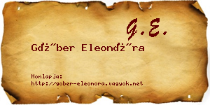 Góber Eleonóra névjegykártya